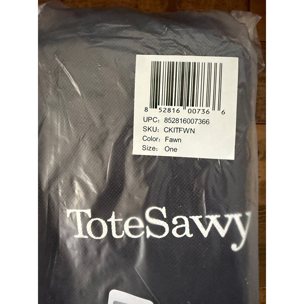 ToteSavvy Crossbody Diaper Bag Changing Mat, Wipes Pocket Tan - Picture 3 of 10